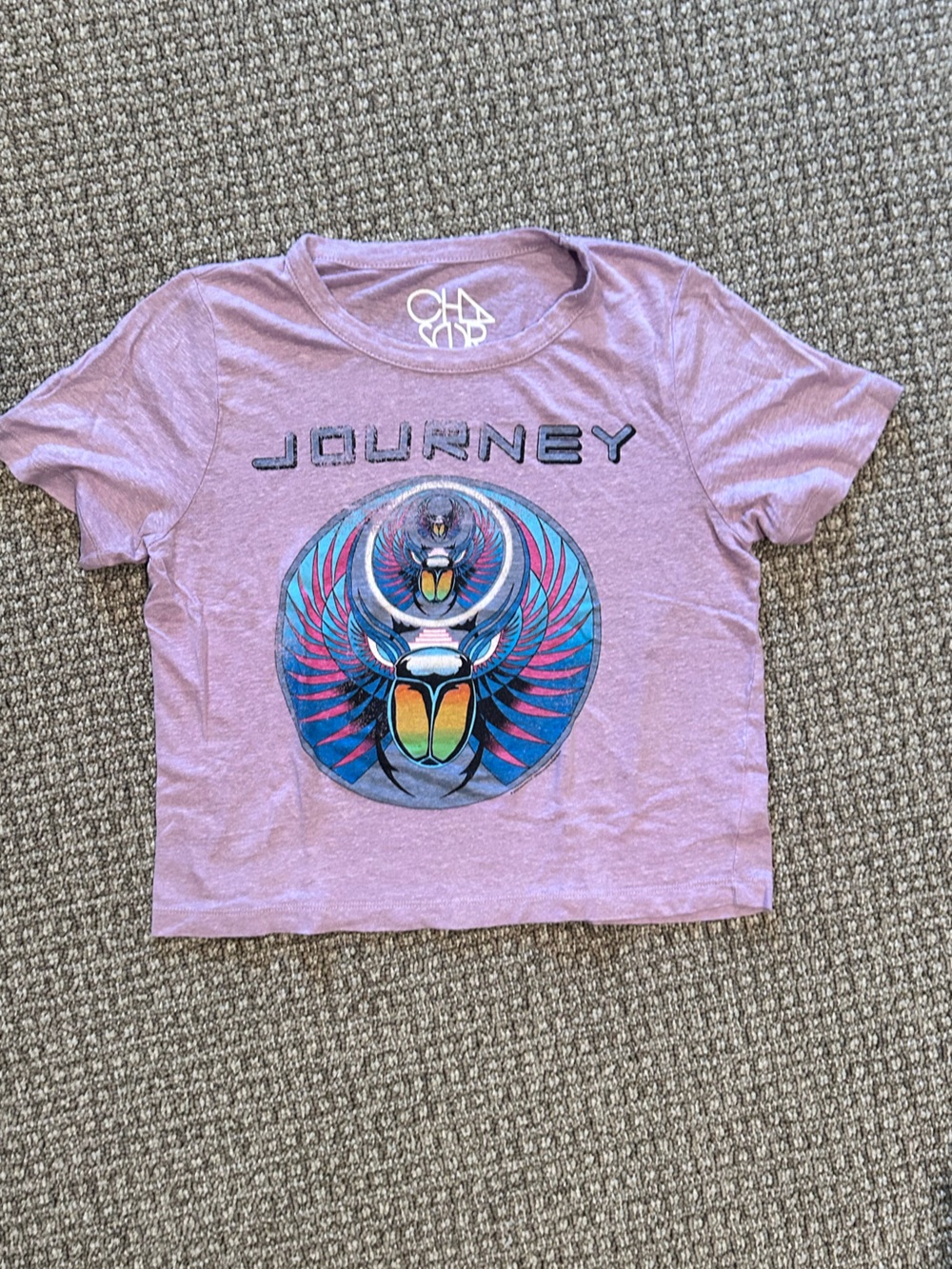 Chaser Journey Lavender Graphic Crop Tee